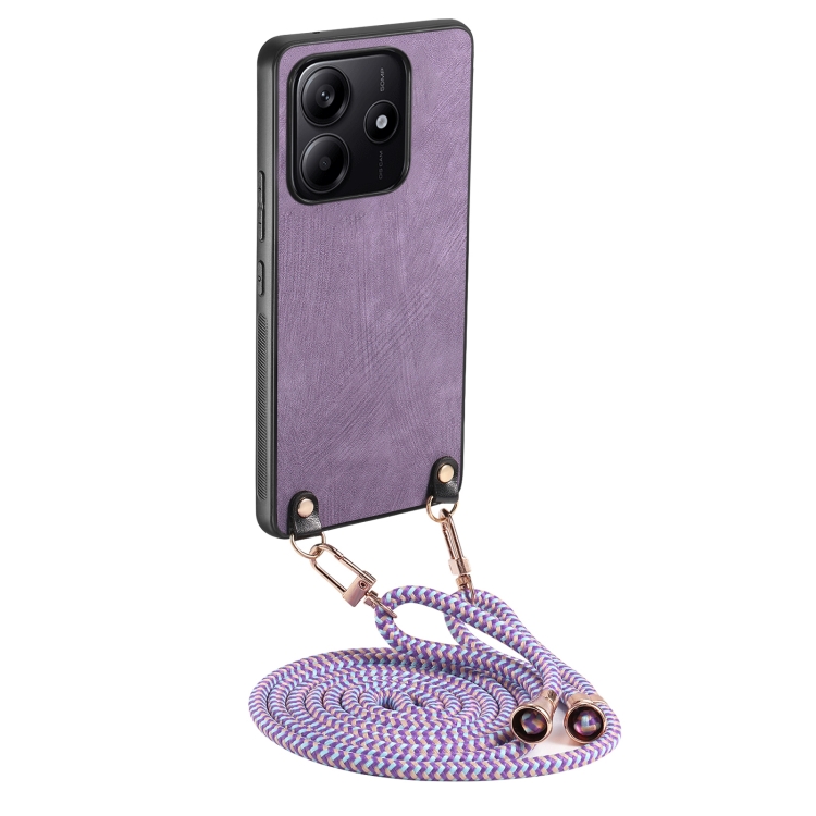 For Xiaomi Redmi Note 14 5G Vintage Leather PC Back Cover Phone Case with Crossbody Strap(Purple)
For Xiaomi Redmi Note 14 5G Vintage Leather PC Back Cover Phone Case with Crossbody Strap(Purple)