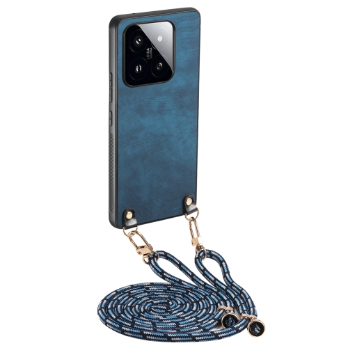 For Xiaomi 14 Pro Vintage Leather PC Back Cover Phone Case with Crossbody Strap(Blue)
For Xiaomi 14 Pro Vintage Leather PC Back Cover Phone Case with Crossbody Strap(Blue)