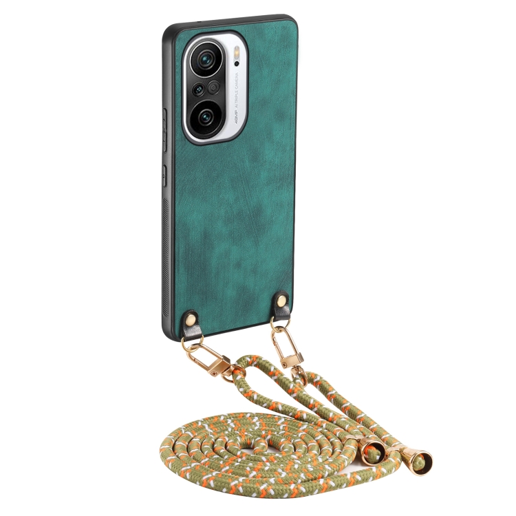 For Xiaomi Redmi K40 Vintage Leather PC Back Cover Phone Case with Crossbody Strap(Green)
For Xiaomi Redmi K40 Vintage Leather PC Back Cover Phone Case with Crossbody Strap(Green)