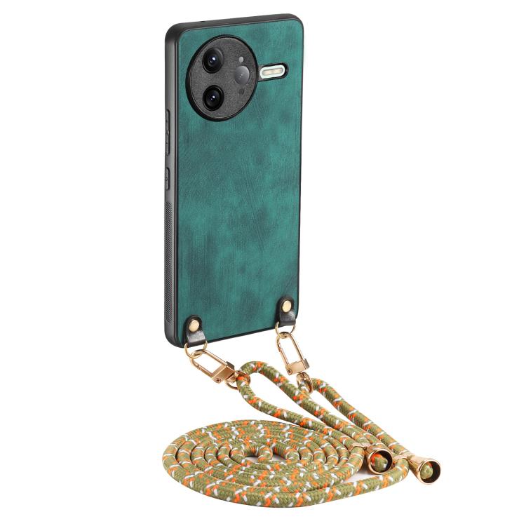 For Redmi K80 / Poco F7 Pro Vintage Leather PC Back Cover Phone Case with Crossbody Strap(Green)
For Redmi K80 / Poco F7 Pro Vintage Leather PC Back Cover Phone Case with Crossbody Strap(Green)