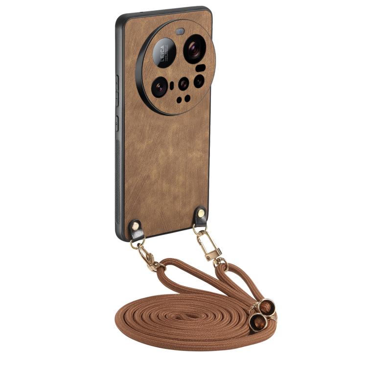 For Xiaomi 15 Ultra Vintage Leather PC Back Cover Phone Case with Crossbody Strap(Brown)
For Xiaomi 15 Ultra Vintage Leather PC Back Cover Phone Case with Crossbody Strap(Brown)