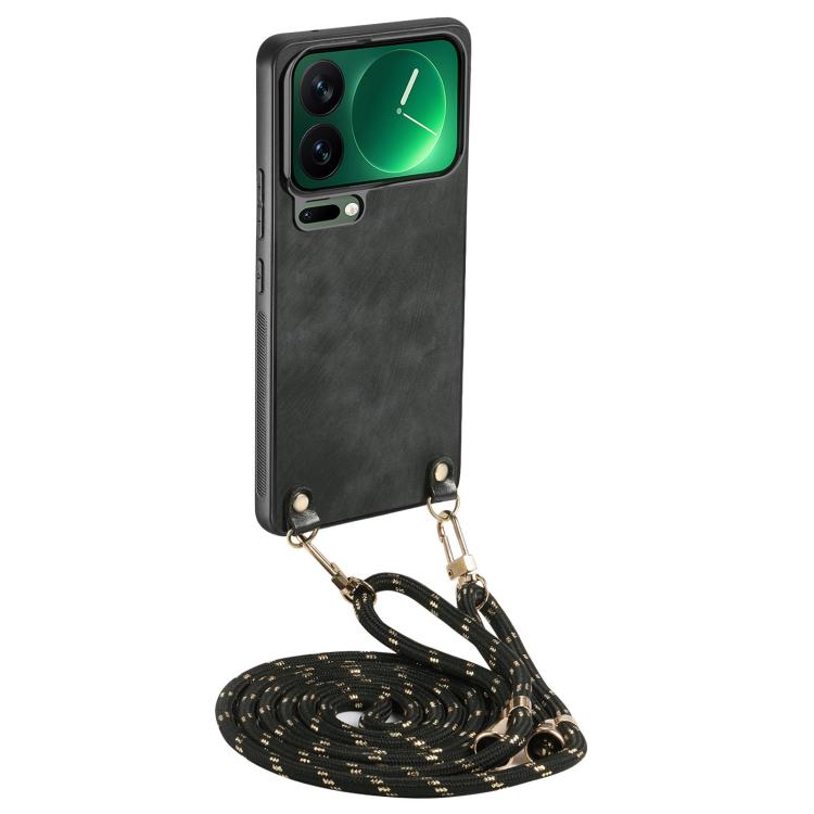 For Xiaomi 17 Pro Vintage Leather PC Back Cover Phone Case with Crossbody Strap(Black)
For Xiaomi 17 Pro Vintage Leather PC Back Cover Phone Case with Crossbody Strap(Black)