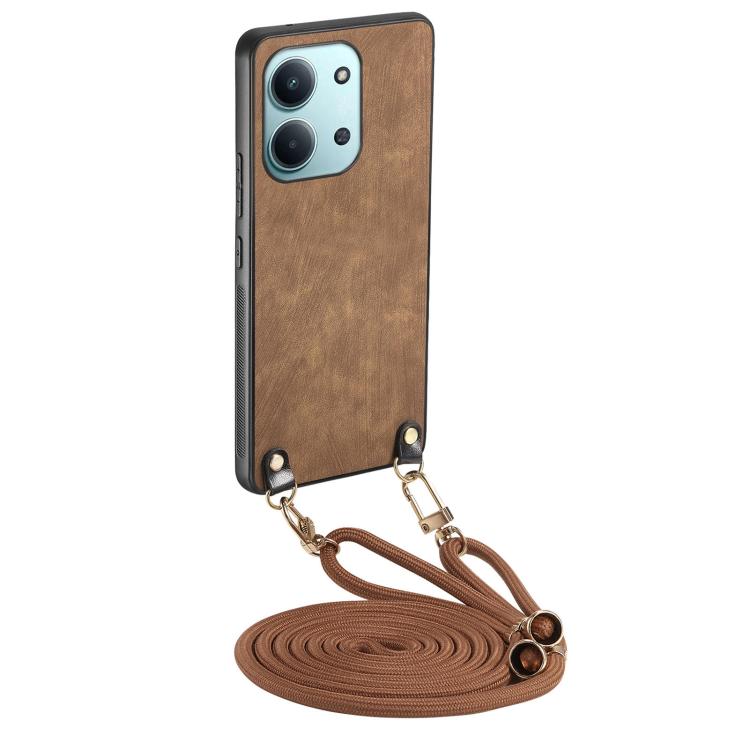 For Redmi 15C 5G / 4G Global 171mm Vintage Leather PC Back Cover Phone Case with Crossbody Strap(Brown)
For Redmi 15C 5G / 4G Global 171mm Vintage Leather PC Back Cover Phone Case with Crossbody Strap(Brown)
