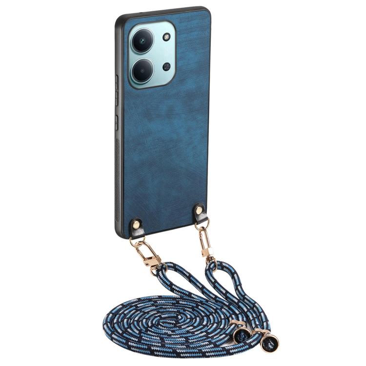 For Redmi 15C 5G / 4G Global 171mm Vintage Leather PC Back Cover Phone Case with Crossbody Strap(Blue)
For Redmi 15C 5G / 4G Global 171mm Vintage Leather PC Back Cover Phone Case with Crossbody Strap(Blue)