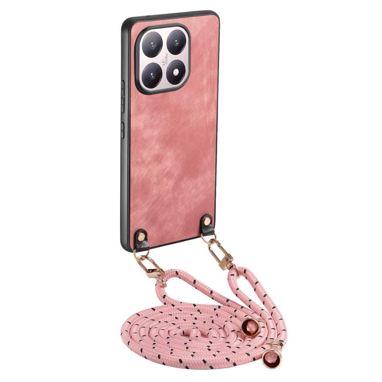 For Xiaomi 15T Vintage Leather PC Back Cover Phone Case with Crossbody Strap(Pink)
For Xiaomi 15T Vintage Leather PC Back Cover Phone Case with Crossbody Strap(Pink)