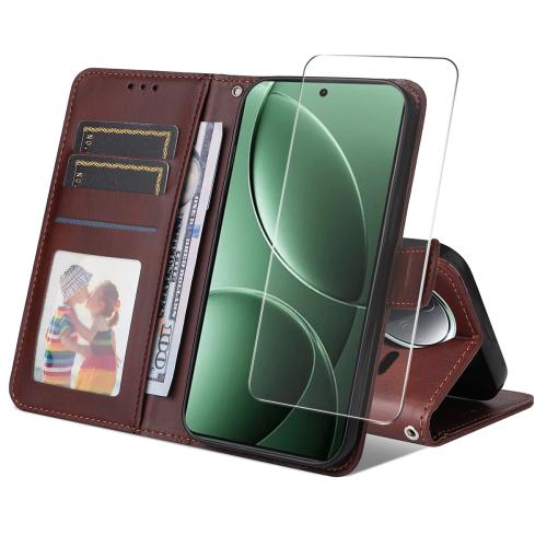 For Redmi K80 ENKAY Card Wallet Calf Texture Leather Phone Case with Screen Film(Brown)
For Redmi K80 ENKAY Card Wallet Calf Texture Leather Phone Case with Screen Film(Brown)