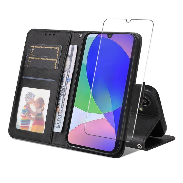 For Galaxy F16 / M16 ENKAY Card Wallet Calf Texture Leather Phone Case with Screen Film(Black)
For Galaxy F16 / M16 ENKAY Card Wallet Calf Texture Leather Phone Case with Screen Film(Black)