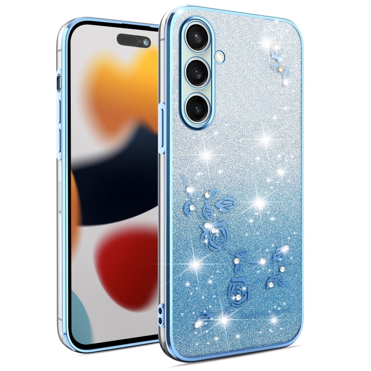 For Samsung Galaxy S24 FE 5G Gradient Glitter Flower All-inclusive Phone Case(Blue)
For Samsung Galaxy S24 FE 5G Gradient Glitter Flower All-inclusive Phone Case(Blue)