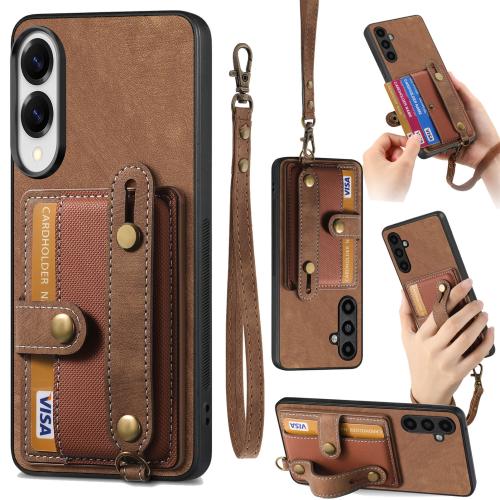 For Samsung Galaxy S25 Edge 5G Retro Cross Wristband Wallet Leather Back Phone Case(Brown)
For Samsung Galaxy S25 Edge 5G Retro Cross Wristband Wallet Leather Back Phone Case(Brown)