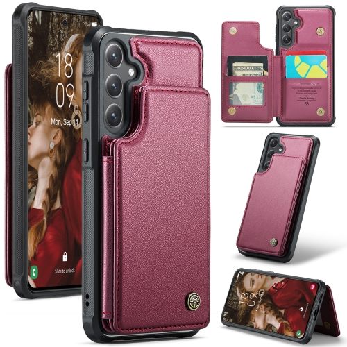 For Samsung Galaxy S25 5G CaseMe C22 Card Slots Holder RFID Anti-theft Phone Case(Red)
For Samsung Galaxy S25 5G CaseMe C22 Card Slots Holder RFID Anti-theft Phone Case(Red)