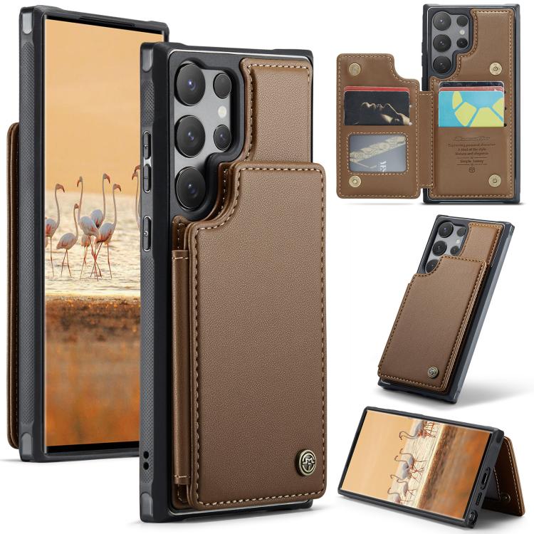 For Samsung Galaxy S25 Ultra 5G CaseMe C22 Card Slots Holder RFID Anti-theft Phone Case(Brown)
For Samsung Galaxy S25 Ultra 5G CaseMe C22 Card Slots Holder RFID Anti-theft Phone Case(Brown)