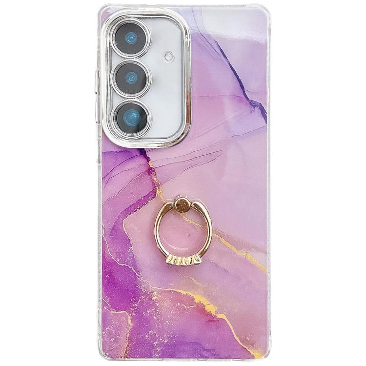 For Samsung Galaxy S25 5G Electroplated Marble Texture Ring Holder Phone Case(Gold Purple Red S15)
For Samsung Galaxy S25 5G Electroplated Marble Texture Ring Holder Phone Case(Gold Purple Red S15)