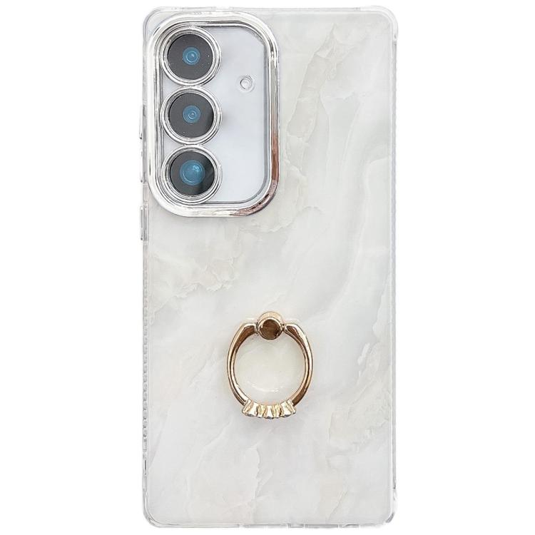 For Samsung Galaxy S25+ 5G Electroplated Marble Texture Ring Holder Phone Case(White S8)
For Samsung Galaxy S25+ 5G Electroplated Marble Texture Ring Holder Phone Case(White S8)