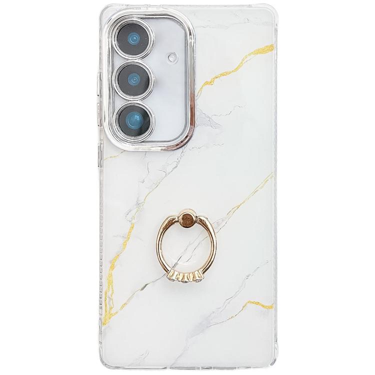 For Samsung Galaxy S24+ 5G Electroplated Marble Texture Ring Holder Phone Case(Gold White S1)
For Samsung Galaxy S24+ 5G Electroplated Marble Texture Ring Holder Phone Case(Gold White S1)