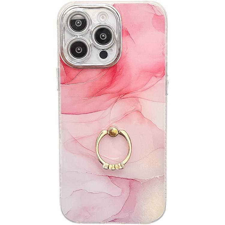 For iPhone 15 Pro Electroplated Marble Texture Ring Holder Phone Case(Pink S2)
For iPhone 15 Pro Electroplated Marble Texture Ring Holder Phone Case(Pink S2)