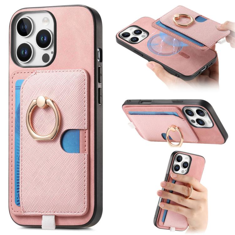 For iPhone 14 Pro Max Retro Cross Leather Ring Side Insert Card Bag MagSafe Phone Case(Pink)
For iPhone 14 Pro Max Retro Cross Leather Ring Side Insert Card Bag MagSafe Phone Case(Pink)