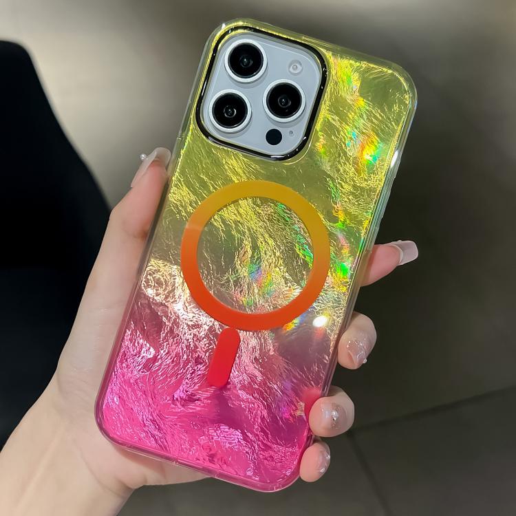For iPhone 15 Pro Plating Gradient Glacier Texture MagSafe Phone Case(Yellow Pink)
For iPhone 15 Pro Plating Gradient Glacier Texture MagSafe Phone Case(Yellow Pink)