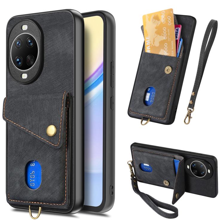 For Huawei nova 14 Ultra Retro Card Wallet Fold Leather Phone Case with Strap(Black)
For Huawei nova 14 Ultra Retro Card Wallet Fold Leather Phone Case with Strap(Black)