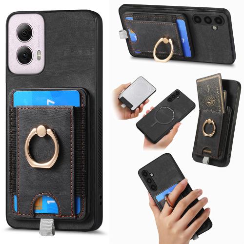 For Motorola Moto G Power 2024 5G Retro Splitable Magnetic Card Bag Leather Phone Case(Black)
For Motorola Moto G Power 2024 5G Retro Splitable Magnetic Card Bag Leather Phone Case(Black)