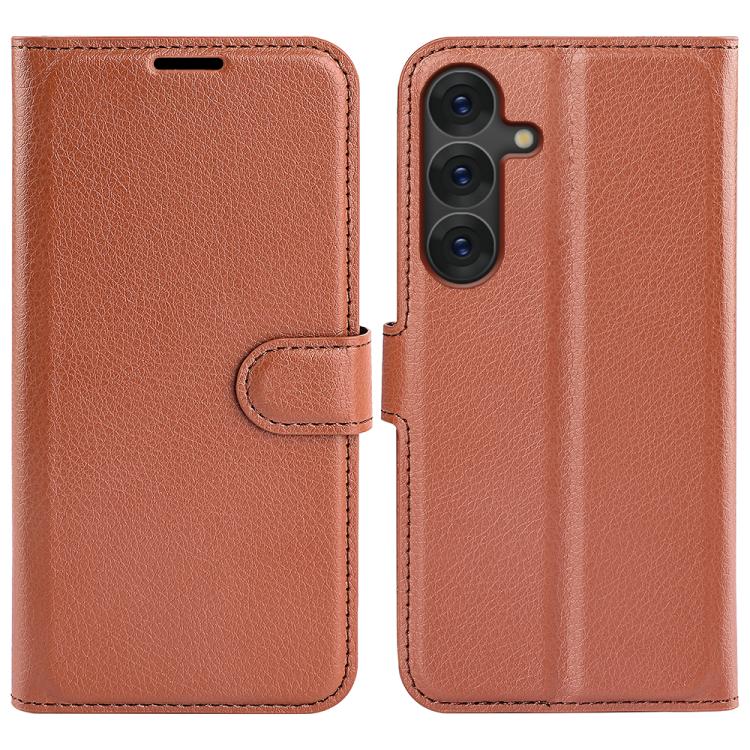 For Samsung Galaxy S25+ 5G Litchi Texture Horizontal Flip Leather Phone Case with Holder(Brown)
For Samsung Galaxy S25+ 5G Litchi Texture Horizontal Flip Leather Phone Case with Holder(Brown)