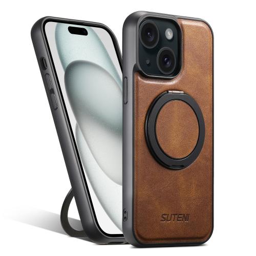 For iPhone 15 Suteni G3 Oil Wax 360 Rotation Holder MagSafe Back Phone Case(Brown)
For iPhone 15 Suteni G3 Oil Wax 360 Rotation Holder MagSafe Back Phone Case(Brown)