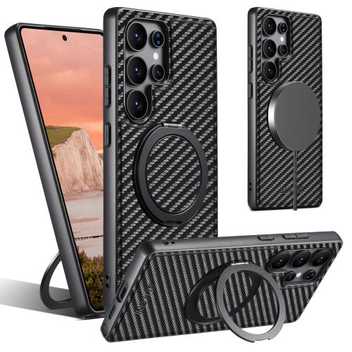 For Samsung Galaxy S25 Ultra 5G Suteni G3 Carbon Fiber Leather 360 Rotation Holder MagSafe Phone Case(Black)
For Samsung Galaxy S25 Ultra 5G Suteni G3 Carbon Fiber Leather 360 Rotation Holder MagSafe Phone Case(Black)