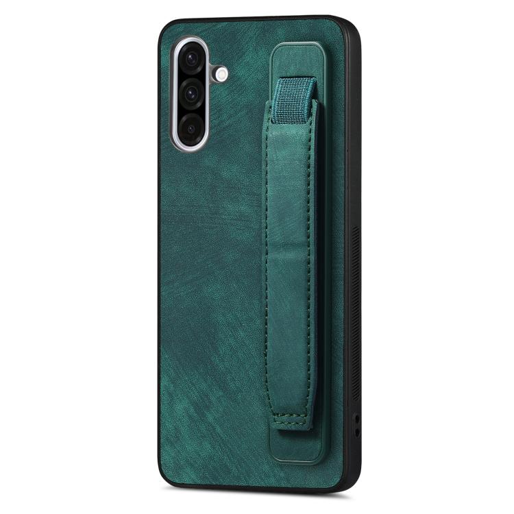 For Samsung Galaxy A56 5G Retro Wristband Holder Leather Back Phone Case(Green)
For Samsung Galaxy A56 5G Retro Wristband Holder Leather Back Phone Case(Green)