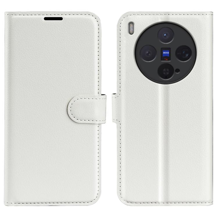 For vivo X300 Litchi Texture Horizontal Flip Leather Phone Case with Holder(White)
For vivo X300 Litchi Texture Horizontal Flip Leather Phone Case with Holder(White)