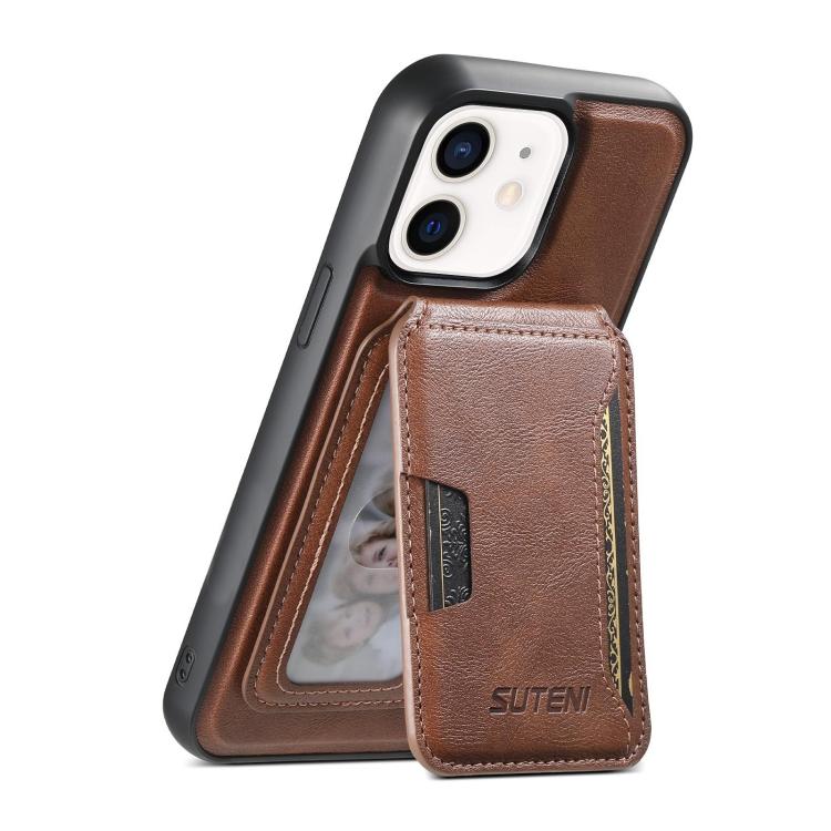 For iPhone 12 Suteni M3 Card Bag MagSafe Cowhide Texture Leather Phone Case(Brown)
For iPhone 12 Suteni M3 Card Bag MagSafe Cowhide Texture Leather Phone Case(Brown)