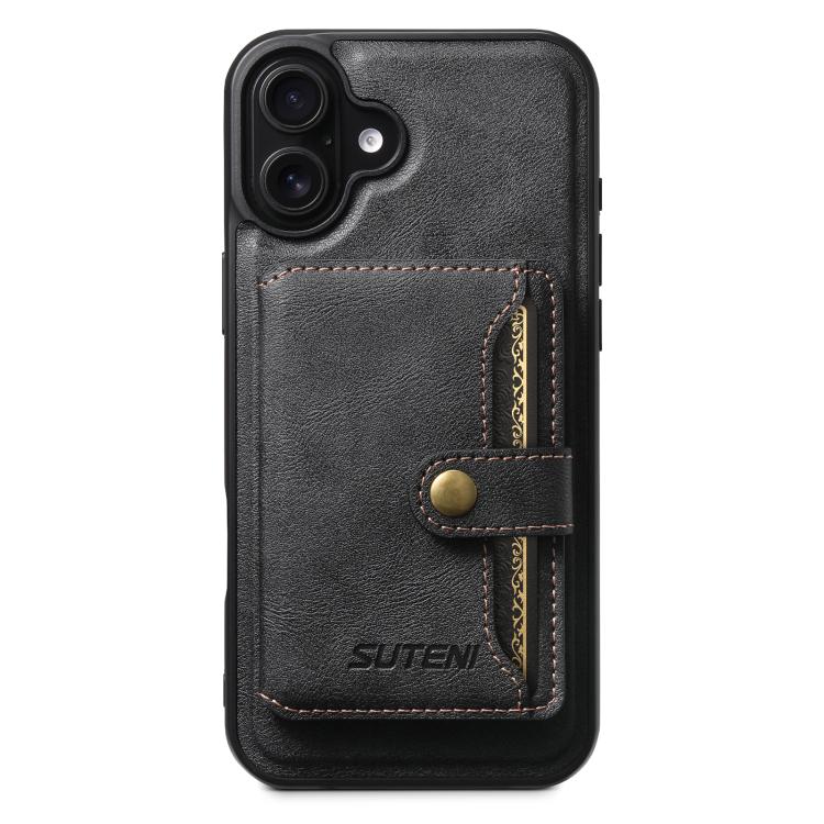 For iPhone 18 Suteni M4 Magnetic Card Bag MagSafe Leather Phone Case(Black)
For iPhone 18 Suteni M4 Magnetic Card Bag MagSafe Leather Phone Case(Black)