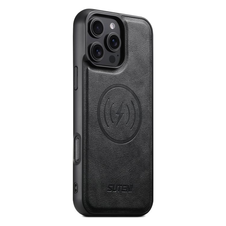 For iPhone 16 Pro Suteni G5 Cowhide Leather MagSafe Magnetic Phone Case(Black)
For iPhone 16 Pro Suteni G5 Cowhide Leather MagSafe Magnetic Phone Case(Black)