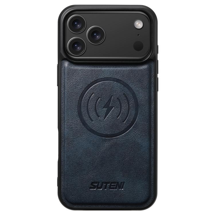 For iPhone 17 Pro Suteni G5 Cowhide Leather MagSafe Magnetic Phone Case(Blue)
For iPhone 17 Pro Suteni G5 Cowhide Leather MagSafe Magnetic Phone Case(Blue)