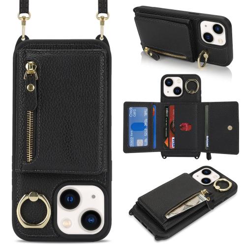 For iPhone 15 Plus / 14 Plus Crossbody Zipper Wallet Ring Holder Litchi Leather Phone Case(Black)
For iPhone 15 Plus / 14 Plus Crossbody Zipper Wallet Ring Holder Litchi Leather Phone Case(Black)