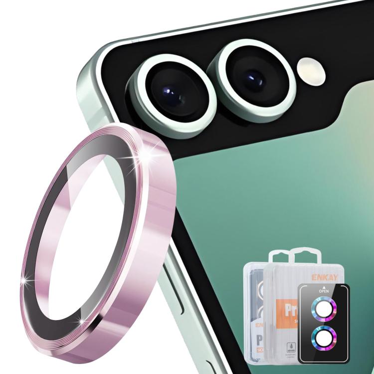For Galaxy Z Flip8 5G ENKAY Hat-Prince 9H Rear Camera Lens Aluminium Alloy Tempered Glass Film(Pink)
For Galaxy Z Flip8 5G ENKAY Hat-Prince 9H Rear Camera Lens Aluminium Alloy Tempered Glass Film(Pink)