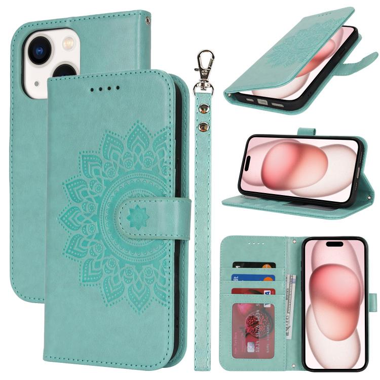 For iPhone 15 Plus Double Fold Printed Embossing Leather Phone Case(Mint Green)
For iPhone 15 Plus Double Fold Printed Embossing Leather Phone Case(Mint Green)