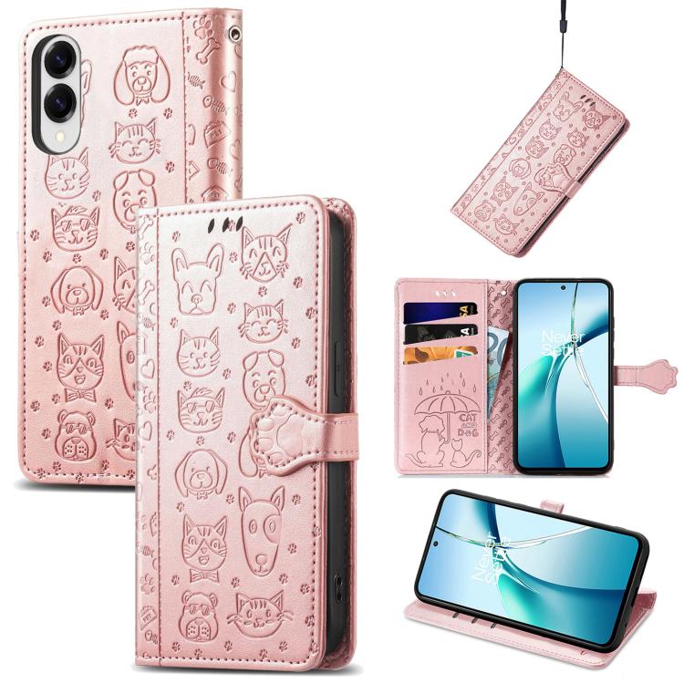For Samsung Galaxy S25 Edge 5G Cat and Dog Embossed Leather Phone Case(Rose Gold)
For Samsung Galaxy S25 Edge 5G Cat and Dog Embossed Leather Phone Case(Rose Gold)