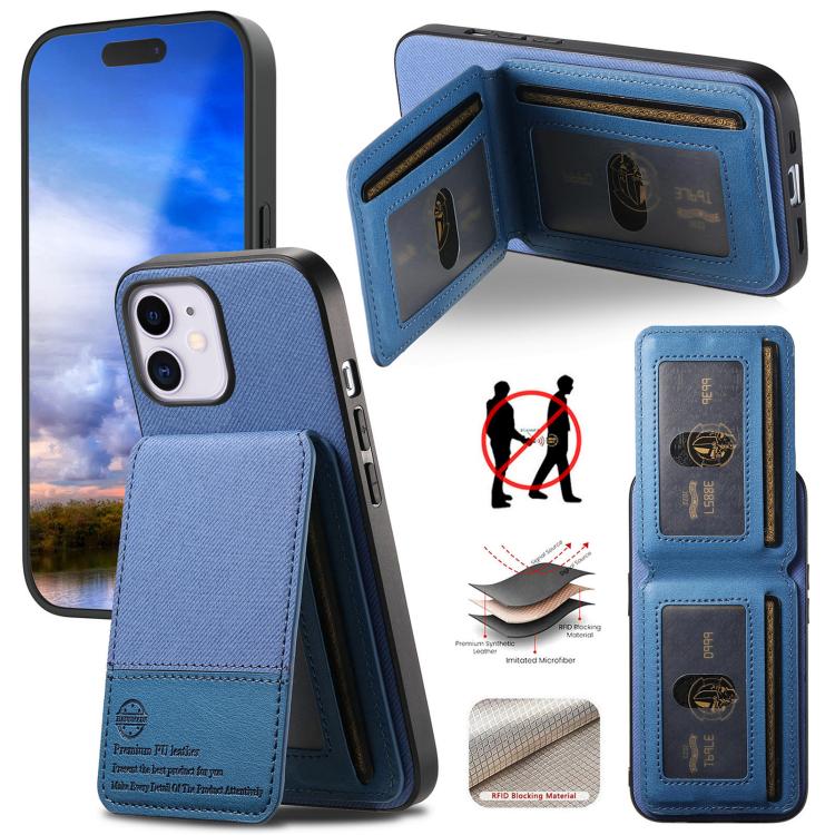 For iPhone 12 Twill Fabric Leather Vertical Flip RFID Card Bag Phone Case(Blue)
For iPhone 12 Twill Fabric Leather Vertical Flip RFID Card Bag Phone Case(Blue)
