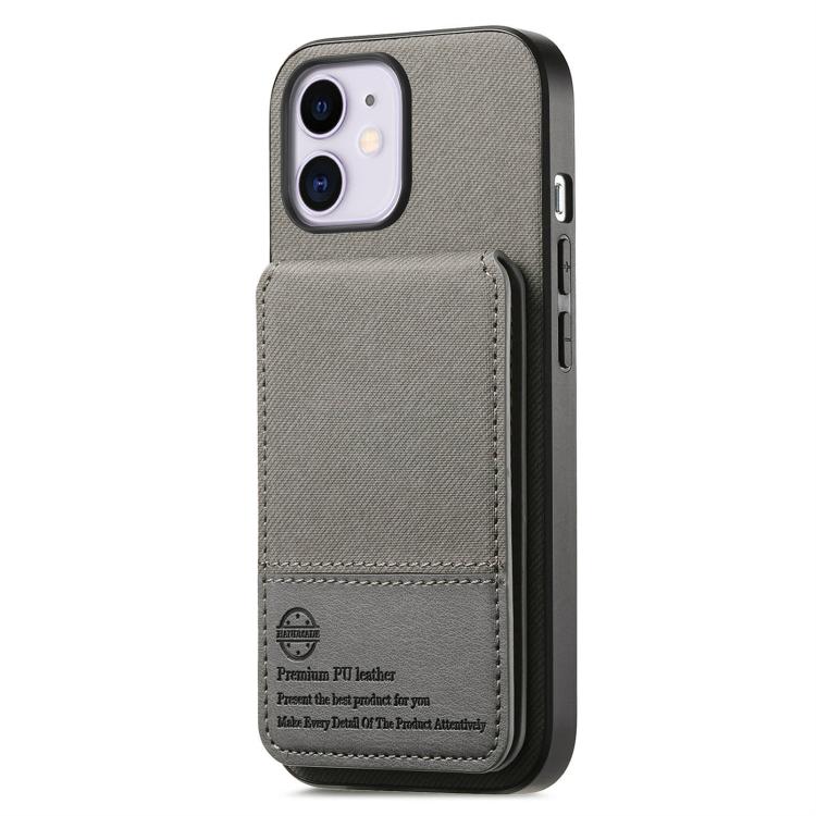 For iPhone 11 Twill Fabric Leather Vertical Flip RFID Card Bag Phone Case(Gray)
For iPhone 11 Twill Fabric Leather Vertical Flip RFID Card Bag Phone Case(Gray)