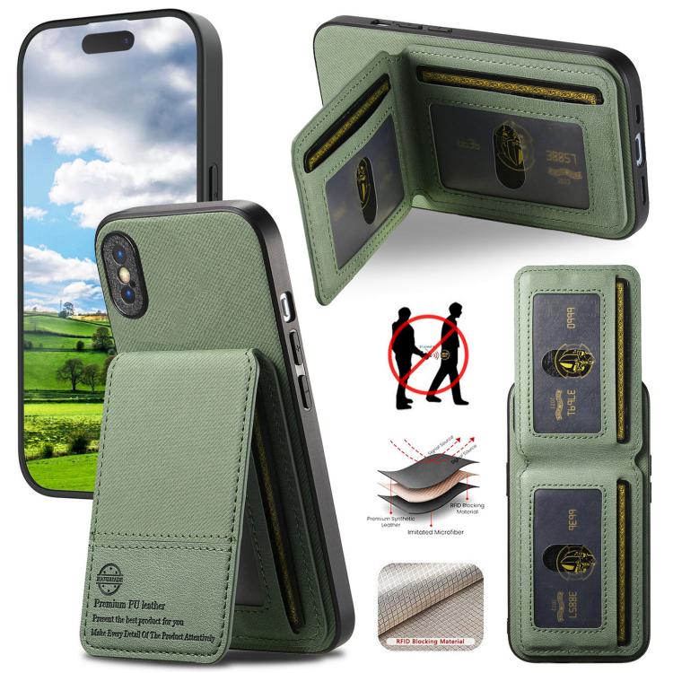 For iPhone X / XS Twill Fabric Leather Vertical Flip RFID Card Bag Phone Case(Green)
For iPhone X / XS Twill Fabric Leather Vertical Flip RFID Card Bag Phone Case(Green)