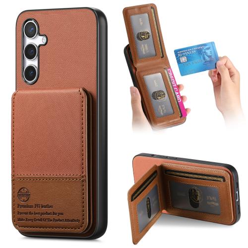 For Samsung Galaxy S25+ 5G Twill Fabric Leather Vertical Flip RFID Card Bag Phone Case(Brown)
For Samsung Galaxy S25+ 5G Twill Fabric Leather Vertical Flip RFID Card Bag Phone Case(Brown)