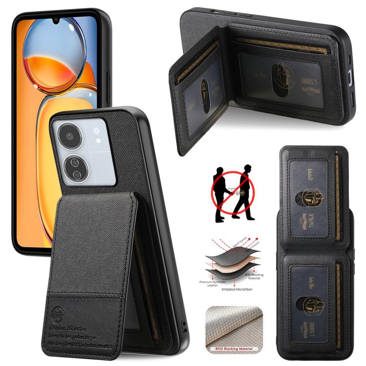 For Redmi Turbo 4 Twill Fabric Leather Vertical Flip RFID Card Bag Phone Case(Black)
For Redmi Turbo 4 Twill Fabric Leather Vertical Flip RFID Card Bag Phone Case(Black)