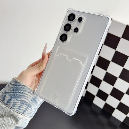 For Samsung Galaxy S23 Ultra 5G Four-cornered Electroplated Card Bag TPU Phone Case(Transparent)
For Samsung Galaxy S23 Ultra 5G Four-cornered Electroplated Card Bag TPU Phone Case(Transparent)