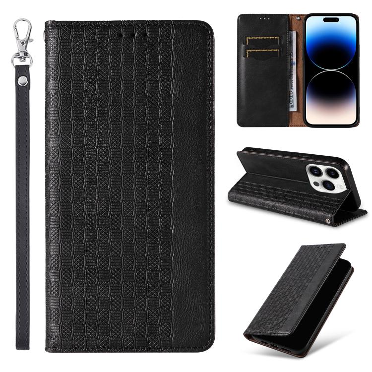 For iPhone 16 Pro Max Braided Embossed Strong Magnetic Leather Phone Case(Black)
For iPhone 16 Pro Max Braided Embossed Strong Magnetic Leather Phone Case(Black)
