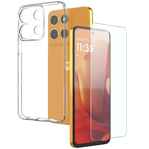 For Motorola Moto G15 NORTHJO 2 in 1 TPU Phone Case Screen Protector Tempered Glass Film(Clear)
For Motorola Moto G15 NORTHJO 2 in 1 TPU Phone Case Screen Protector Tempered Glass Film(Clear)