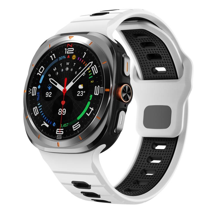 For Samsung Galaxy Watch Ultra 47mm Horizontal Stripes Reverse Buckle Silicone Watch Band(White Black)
For Samsung Galaxy Watch Ultra 47mm Horizontal Stripes Reverse Buckle Silicone Watch Band(White Black)