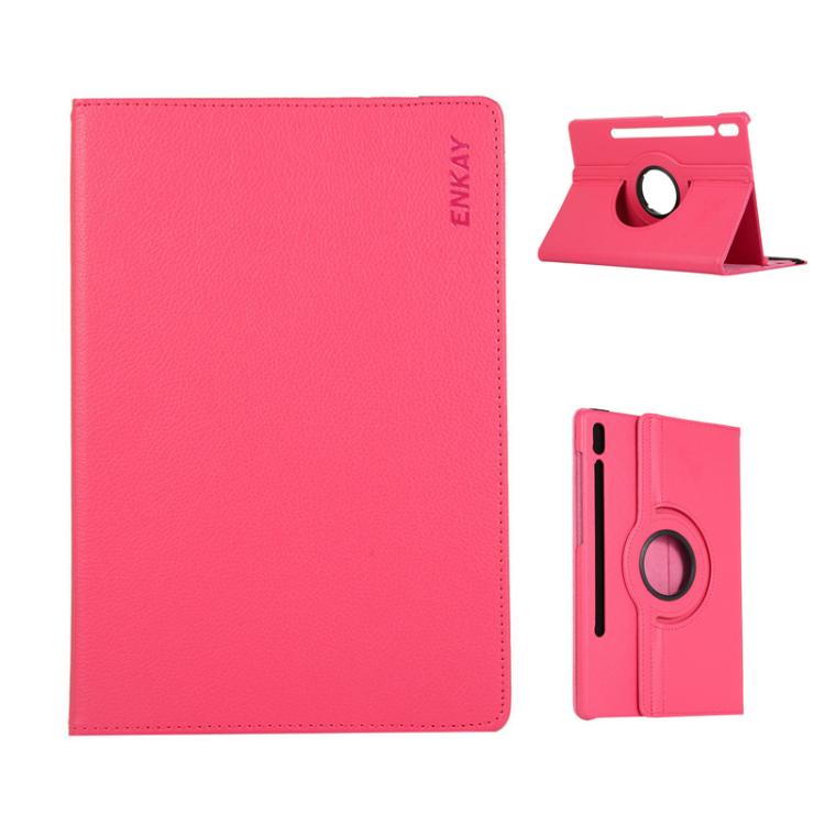 For Samsung Galaxy Tab S10+ / S9 FE+ / S9+ ENKAY 360 Degree Rotation Litchi Leather Smart Tablet Case(Rose Red)
For Samsung Galaxy Tab S10+ / S9 FE+ / S9+ ENKAY 360 Degree Rotation Litchi Leather Smart Tablet Case(Rose Red)