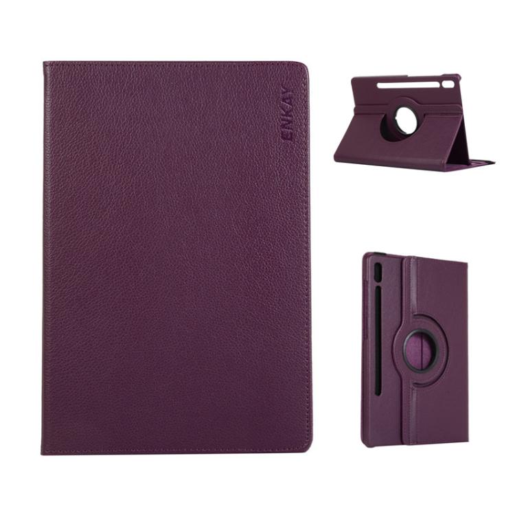 For Samsung Galaxy Tab S10 Ultra / S9 Ultra ENKAY 360 Degree Rotation Litchi Leather Smart Tablet Case(Dark Purple)
For Samsung Galaxy Tab S10 Ultra / S9 Ultra ENKAY 360 Degree Rotation Litchi Leather Smart Tablet Case(Dark Purple)