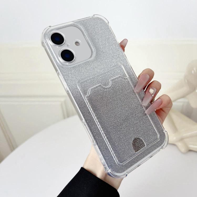 For iPhone 17 Four-cornered Glitter Electroplated Card Bag TPU Phone Case(Transparent)
For iPhone 17 Four-cornered Glitter Electroplated Card Bag TPU Phone Case(Transparent)