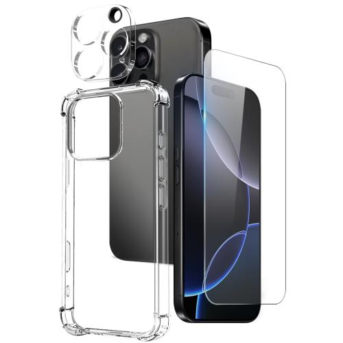 For iPhone 16 Pro NORTHJO 3 in 1 TPU Airbag Shockproof Phone Case with Screen Protector Lens Film(Clear)
For iPhone 16 Pro NORTHJO 3 in 1 TPU Airbag Shockproof Phone Case with Screen Protector Lens Film(Clear)