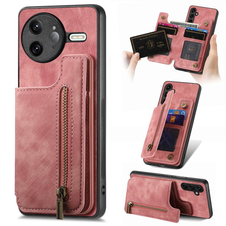 For Redmi K80 Pro / Poco F7 Ultra Retro Leather Zipper Wallet Back Phone Case(Pink)
For Redmi K80 Pro / Poco F7 Ultra Retro Leather Zipper Wallet Back Phone Case(Pink)